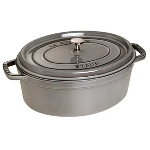 Comparateur de prix : Staub - cocotte ovale en fonte émaillée 31cm gris graphite - 1103118 TU