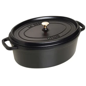 Comparateur de prix : STAUB 405093700 - Cocotte ovale - Ø 37 cm - Noir mat