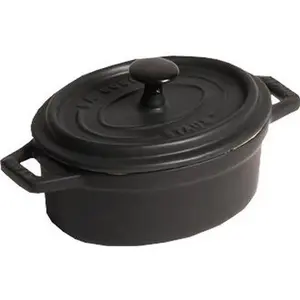 STAUB  Cocotte ovale 17cm noir pas cher