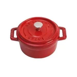 Cocotte Staub Ovale 31cm - Rouge & Marron - Fonte Émaillée - Fabriquée En France