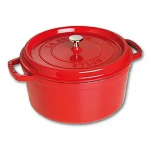 STAUB 405098400 - Cocotte ronde - Ø 26 cm - Cerise pas cher