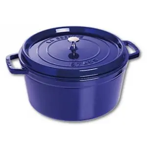 Comparateur de prix : STAUB Cocotte Fonte Emaillée Ronde Bleu Intense 24cm  