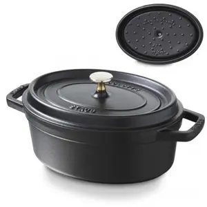 Comparateur de prix : STAUB 405002710 - Cocotte ovale - Ø 27 cm - Noir mat