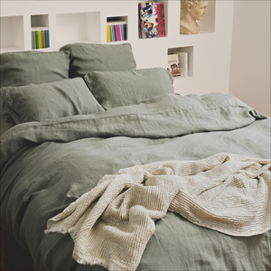 Blanc Cerise Plaid lin/coton avec franges 130x170cm Ecru pas cher