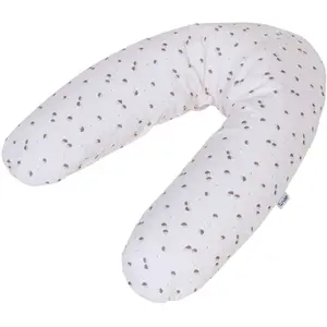 Tinéo Coussin De MaternitÃ© Et D'allaitement Jersey Coton Ecru / HÃ©rissons