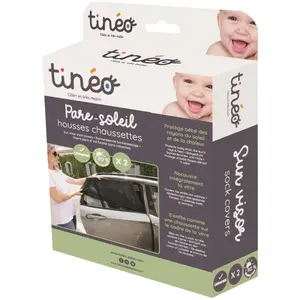 Comparateur de prix : pare soleil - lot de 2 housses chaussettes NOIR Tinéo