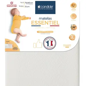 Comparateur de prix : CANDIDE Matelas Bébé Essentiel - Confort Traditionnel Blanc
