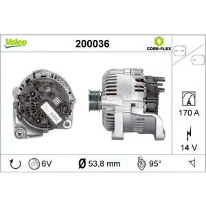 Alternateur VALEO CORE-FLEX 200036 200036 pas cher