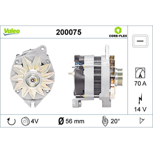 Alternateur, 14 V VALEO, par ex. pour Peugeot, Citroën pas cher