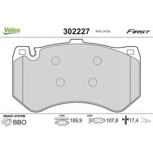 Plaquette de frein gamme first Mercedes class cls 02.13> - VALEO - 302... pas cher