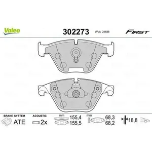 Plaquette de frein gamme first BMW 5 serie 09.11>06.13 - VALEO - 30227... pas cher