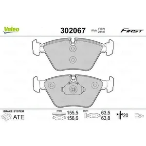 Plaquette de frein gamme first BMW s.3 08.99> fr - VALEO - 302067 pas cher