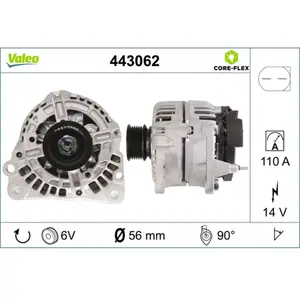 Comparateur de prix : VALEO Alternateur pour VOLKSWAGEN: Polo, Golf, Bora (Ref: 443062)