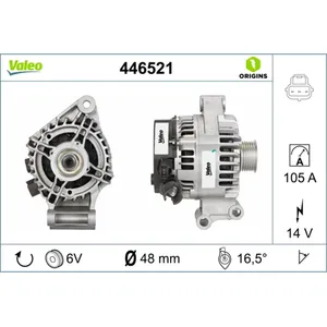 Alternateur VALEO ORIGINS NEW VALEO 446521 pas cher
