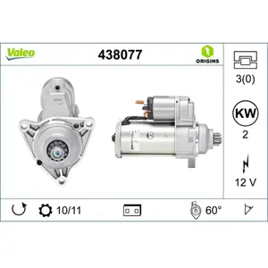 Comparateur de prix : VALEO Démarreur pour VOLKSWAGEN: Transporter (Ref: 438077)