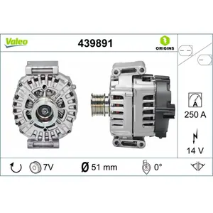 Comparateur de prix : Alternateur VALEO 439891 - Réf. 439891