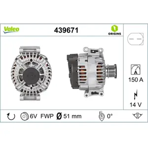 Comparateur de prix : Alternateur VALEO 439671 - Réf. 439671