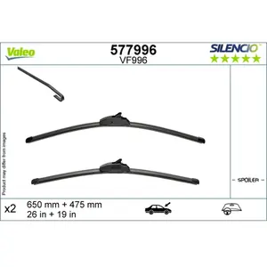 Comparateur de prix : Balai d'essuie-glace VALEO Silencio 577996, 650/475mm, Avant, 2 Pièce