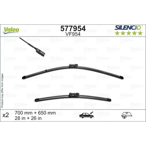 Jeu de 2 balais d'essuie-glace VALEO 577954 - 700+650 mm - Réf. 577954 pas cher