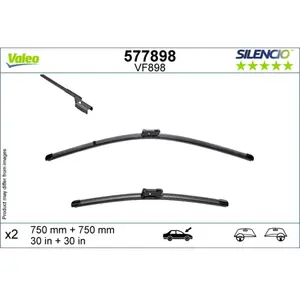 Balai d'essuie-glace VALEO Silencio 577898, 750mm, Avant, 2 Pièce