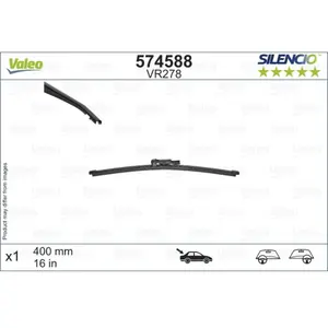 Balai d'essuie-glace VALEO Silencio 574588, 400mm, Arrière, 1 Pièce pas cher