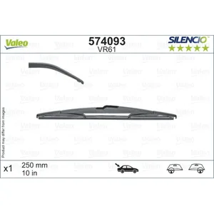 Balai d'essuie-glace VALEO Silencio 574093, 250mm, Arrière, 1 Pièce pas cher