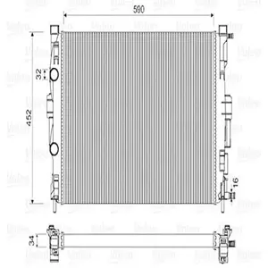 Comparateur de prix : Radiateur, refroidissement moteur VALEO 732946