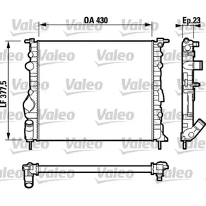 Radiateur, refroidissement moteur VALEO 732389 pas cher