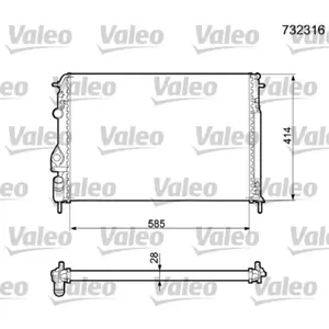 Comparateur de prix : Radiateur, refroidissement moteur VALEO 732316