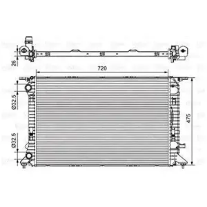 Radiateur de moteur - VALEO - 735471 - RAD MOT AUDI A4, A5, A6, Q3, Q5 pas cher