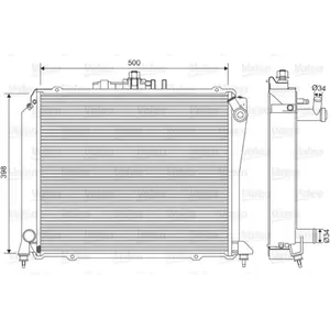 VALEO Radiateur moteur pour TOYOTA: Hiace (Ref: 701584) pas cher