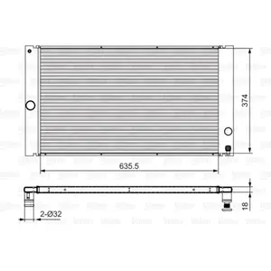 VALEO Radiateur moteur pour VOLVO: V50, C70, S40, C30 (Ref: 701548) pas cher
