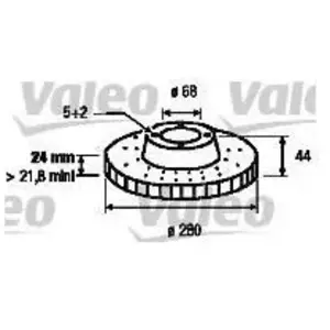 VALEO Jeu de Disques de Frein VAL197192 pas cher