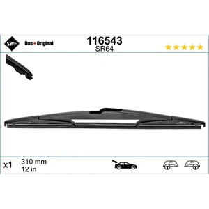SWF Balai essuie-glace arrière 116543 arrière 310mm 0,093kg
