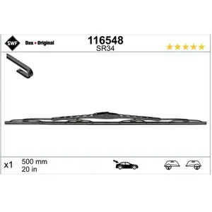 Balai d'essuie-glace SWF Standard 116548, 500mm, Arrière, 1 Pièce pas cher