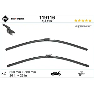 Comparateur de prix : Balai d'essuie-glace SWF AquaBlade 046S, 650/580mm, Avant, 2 Pièce