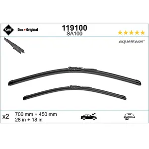 Comparateur de prix : Balai d'essuie-glace SWF AquaBlade 119100, 700/450mm, Avant, 2 Pièce