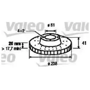 VALEO Jeu de Disques de Frein VAL186229 pas cher