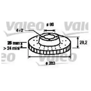 VALEO Jeu de Disques de Frein VAL186533 pas cher