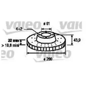 VALEO Jeu de Disques de Frein VAL186764 pas cher
