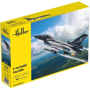 Maquette Heller F-16 Faucon noir 1/48 - Maquette d'avion - 1000304110 pas cher