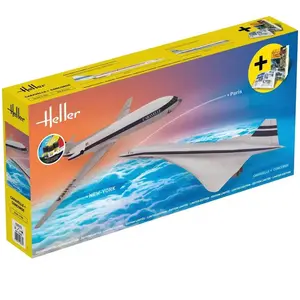 Comparateur de prix : Heller Maquettes Avions : STARTER KIT - Caravelle + Concorde