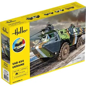 HELLER - Maquette Blindé Starter Kit Vab 4x4 Ukraine Heller |57130| 1:35 pas cher