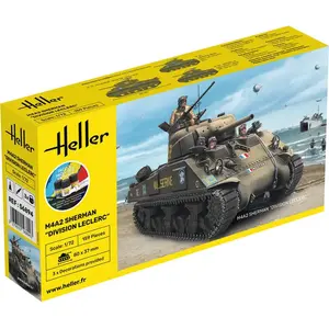 Maquette - HELLER - M4A2 Sherman 'Division Leclerc' - 133 pièces - 1/72
