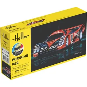 Comparateur de prix : STARTER KIT : Maquette voiture : Porsche 962 en 1:43 Heller-56109