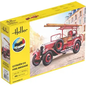 Maquette voiture - Starter kit - Citroen C4 Fire Brigade - 1/24 Heller pas cher