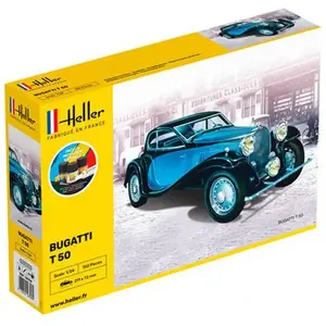 Maquette Bugatti T.50 - HELLER - 1/24 - Bleu - Mixte - 15 ans et plus