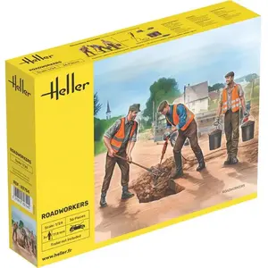 Heller Figurines travailleurs de la route (3) - 1/24 pas cher