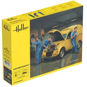 Heller Maquette figurines - 3 mécaniciens automobile - kit 2 - 1/24 pas cher