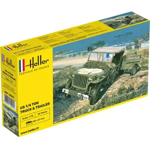 Comparateur de prix : Maquette Heller US 1/4 ton truck-trailer 1/72 1/72 - Maquette militaire - HELL79997
